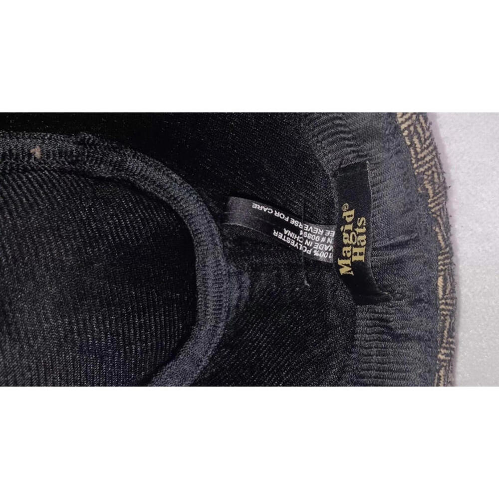 Magid Hats Fedora Grey And Black Stripes 100% Polyester - Picture 5 of 6